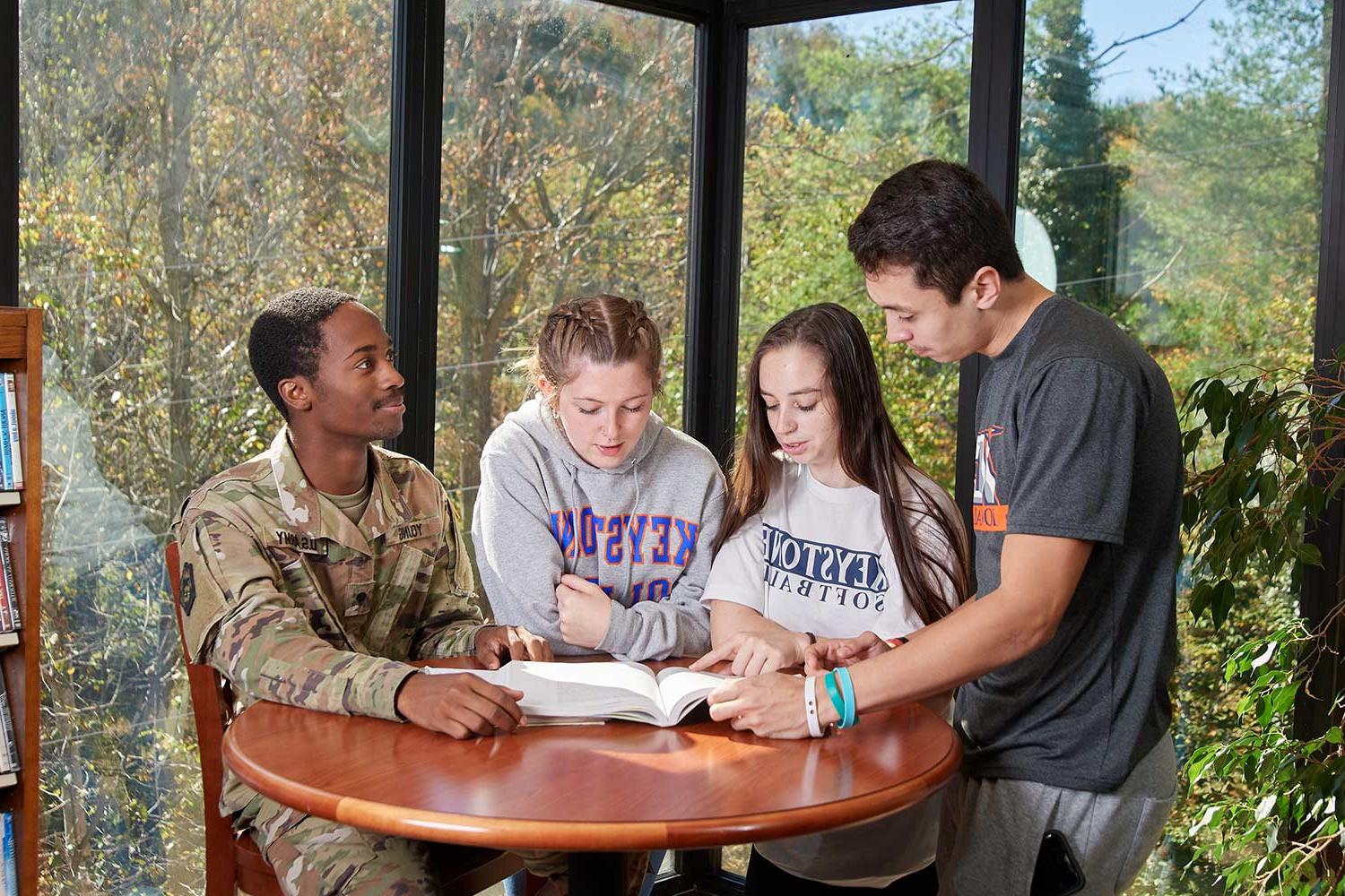 Students Studying In Library